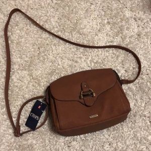 Brown cross body purse